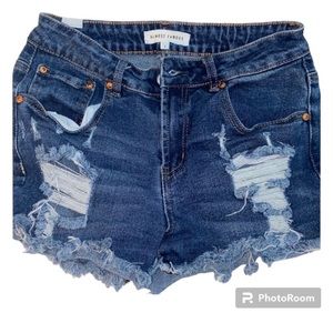 Almost Famous Distressed Denim Shorts